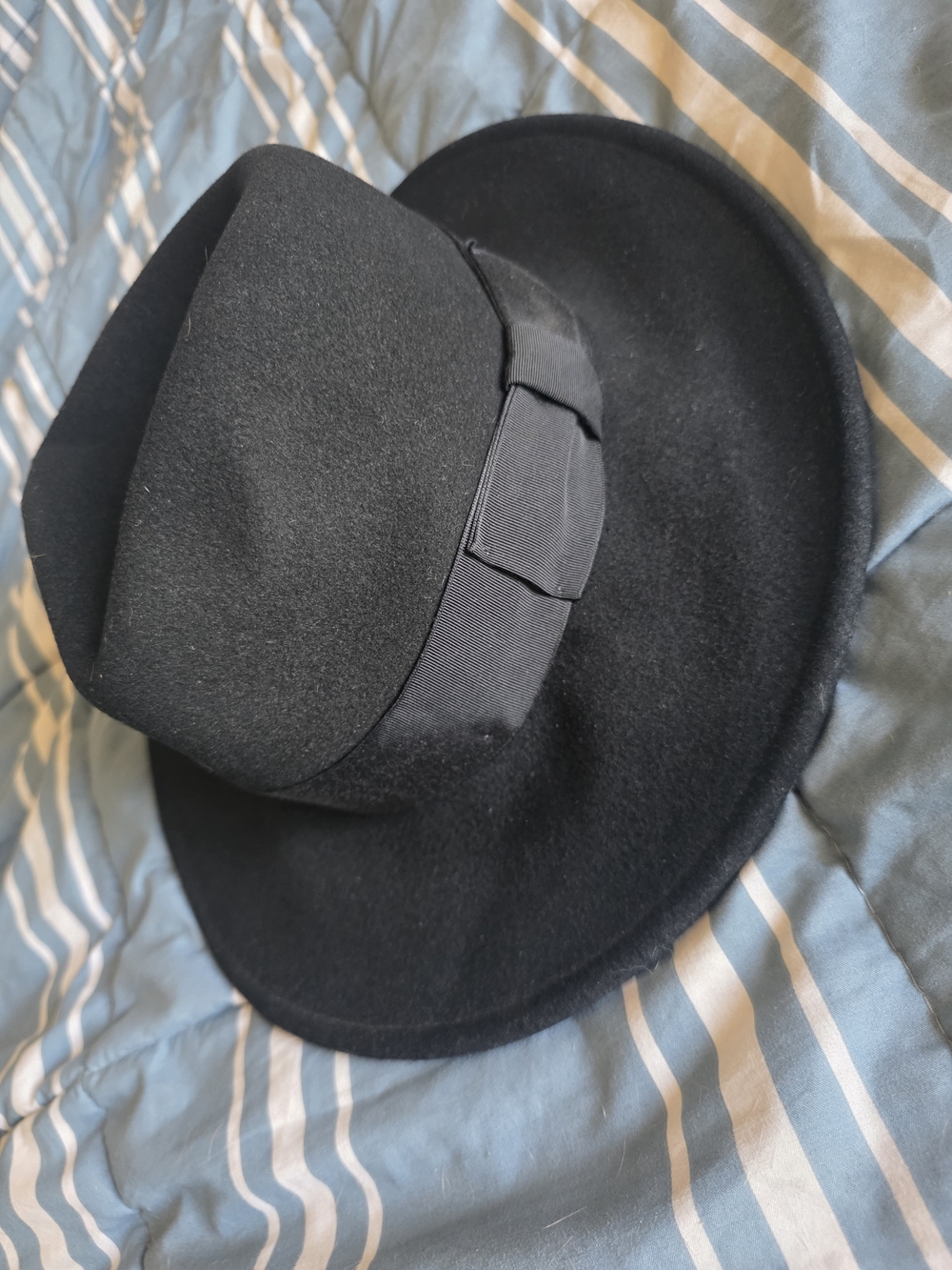 Vintage Tiger Pride Black Wool Western Ranch Hat Made in USA Medium Wide Brim